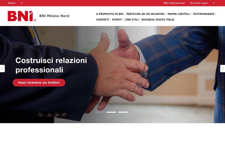 Screenshot of bni-milanonord.it