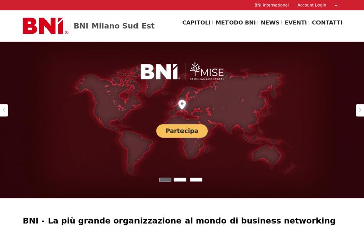 Screenshot of bni-milanosudest.it