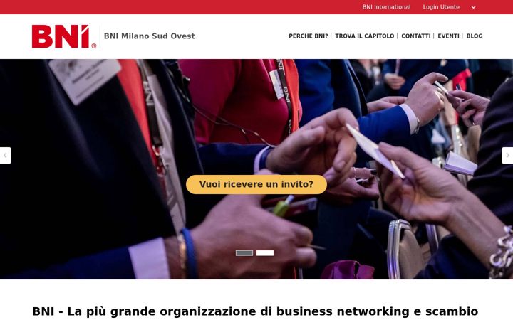Screenshot of bni-milanosudovest.it