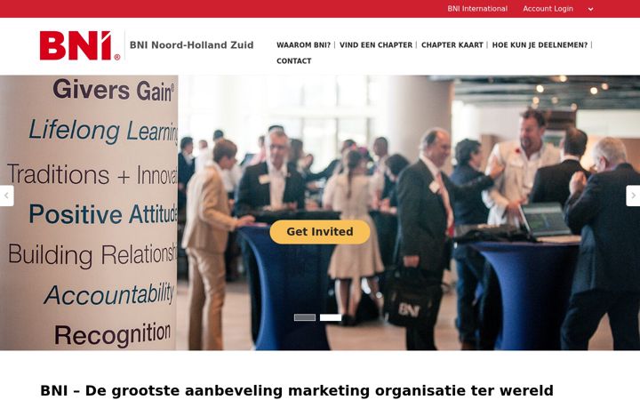 Screenshot of bni-nhzuid.nl