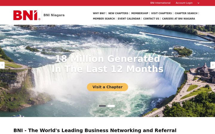 Screenshot of bni-niagara.com