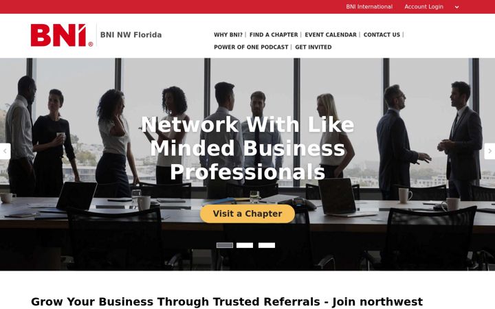 Screenshot of bni-nwflorida.com