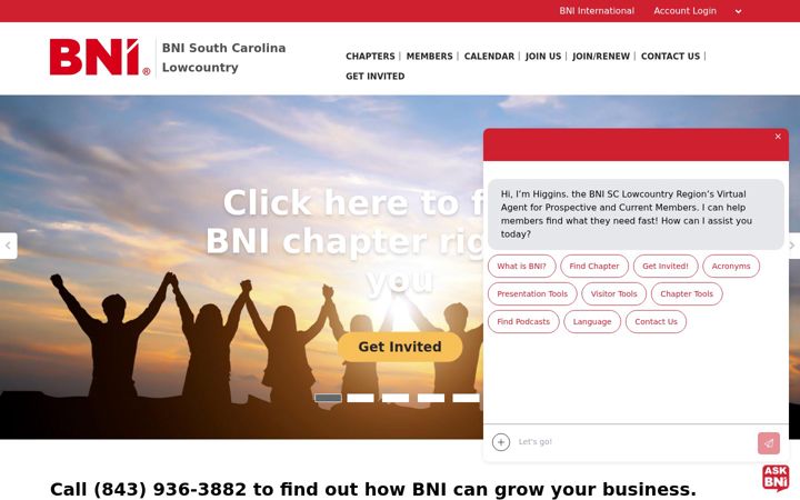 Screenshot of bni-sclowcountry.com