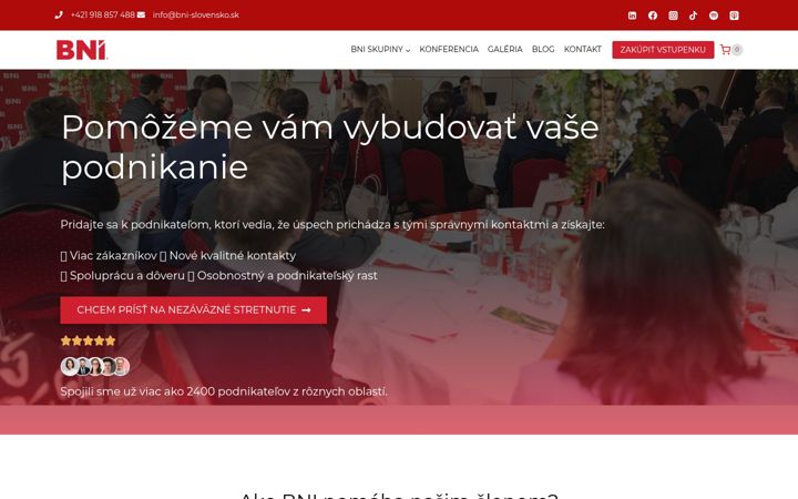 Skærmbillede af bni-slovensko.sk