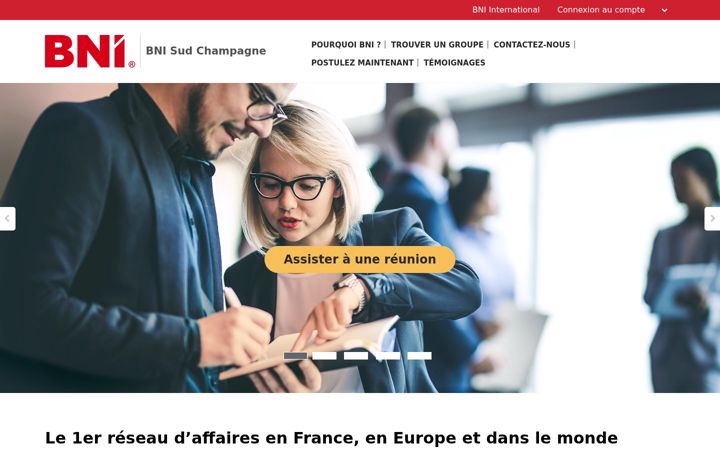 Screenshot of bni-sud-champagne.fr
