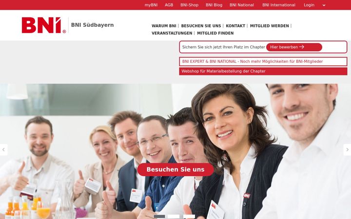 Screenshot of bni-suedbayern.de