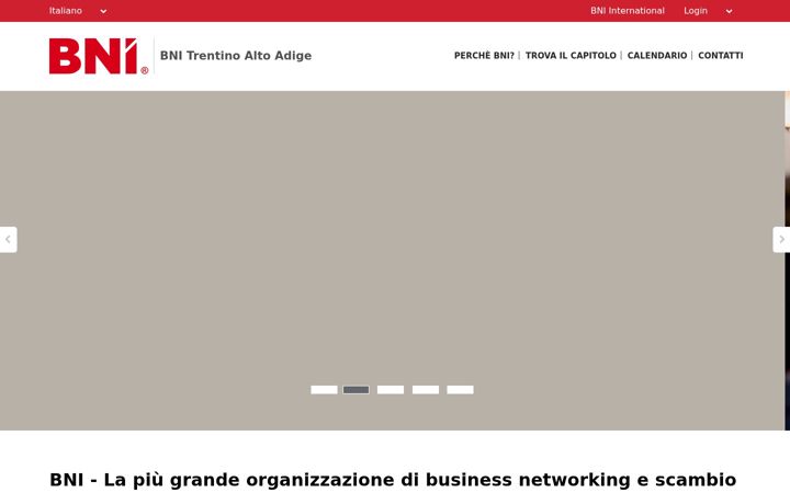 Screenshot of bni-trentinoaltoadige.it