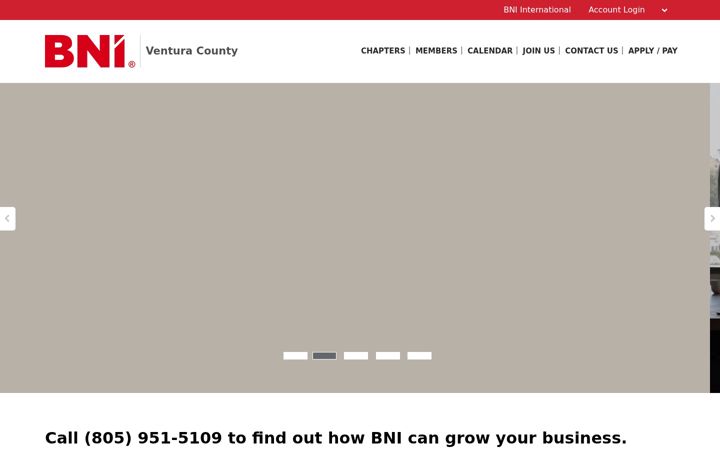 Screenshot of bni-vc.com