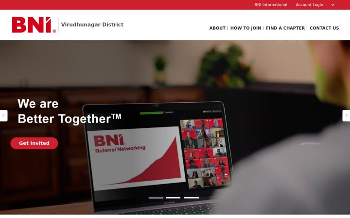 Screenshot of bni-virudhunagardistrict.in