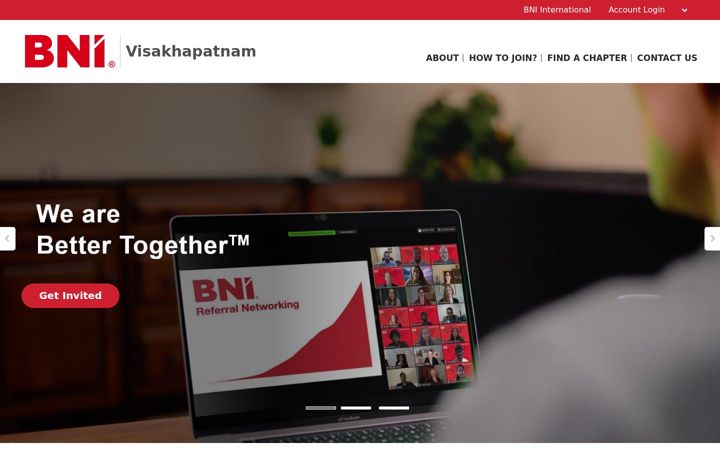Screenshot of bni-visakhapatnam.in