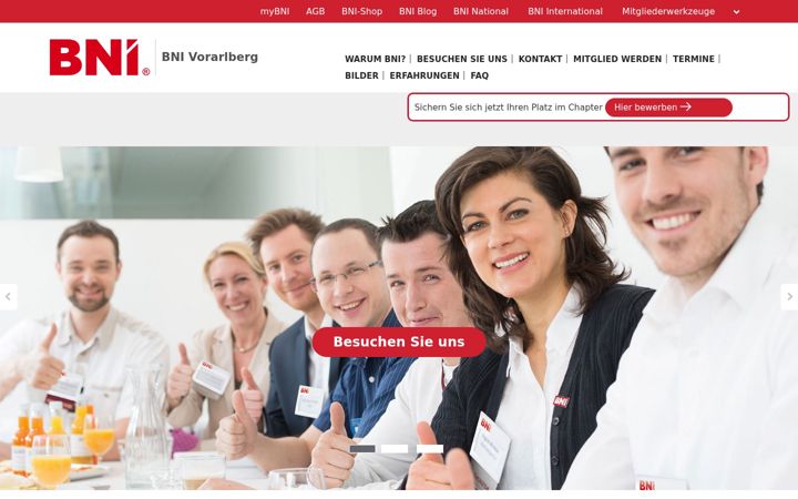 Screenshot of bni-vorarlberg.at