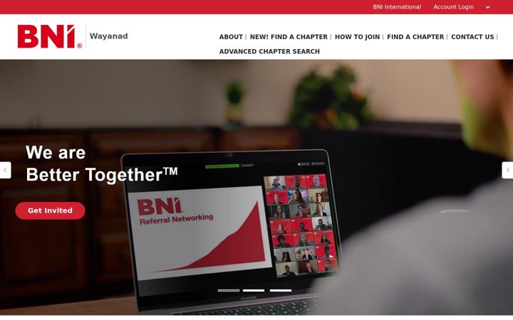 Screenshot of bni-wayanad.in