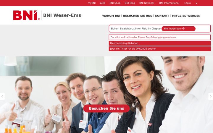 Screenshot of bni-weser-ems.de