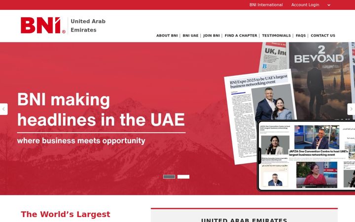 Screenshot of bni.ae