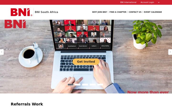 Screenshot of bni.co.za