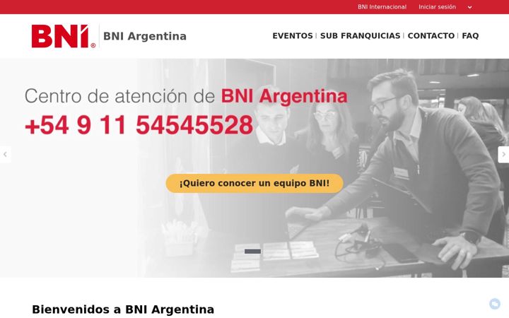 Screenshot of bni.com.ar