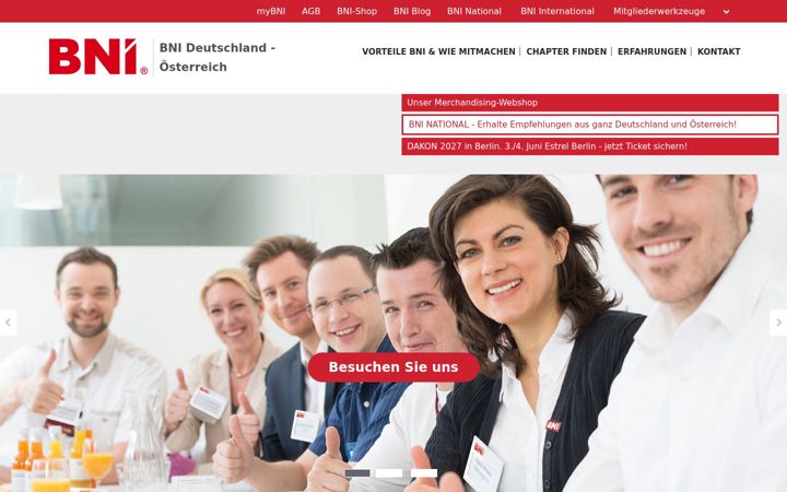 Screenshot of bni.de