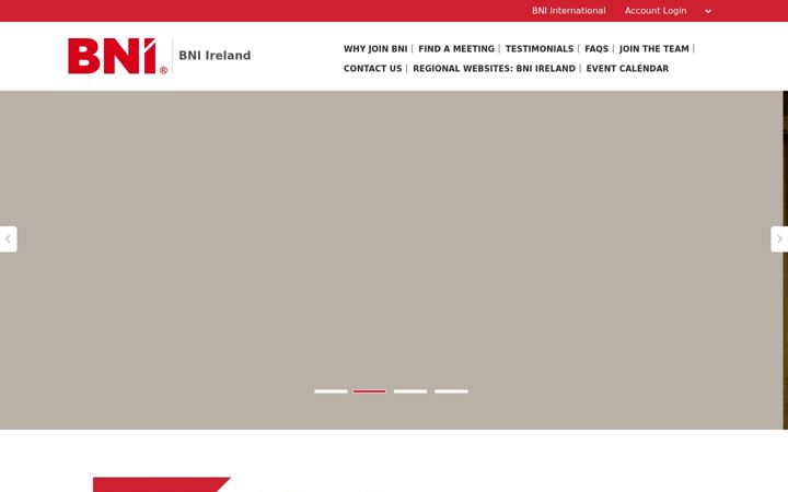 Screenshot of bni.ie