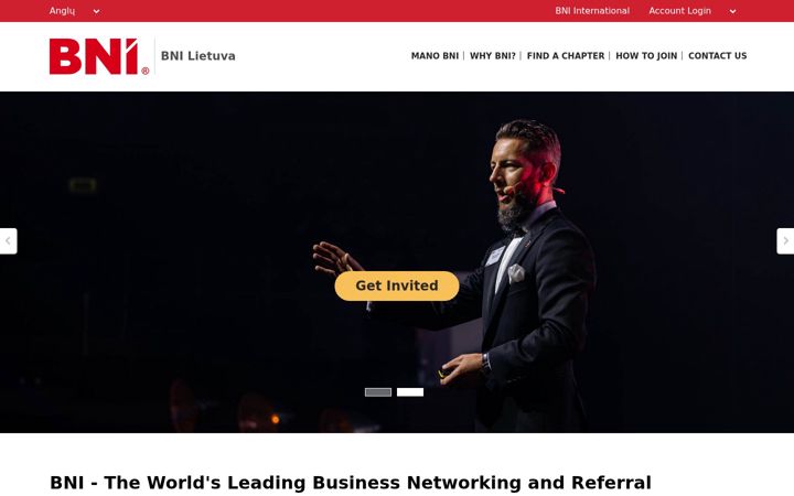 Screenshot of bni.lt