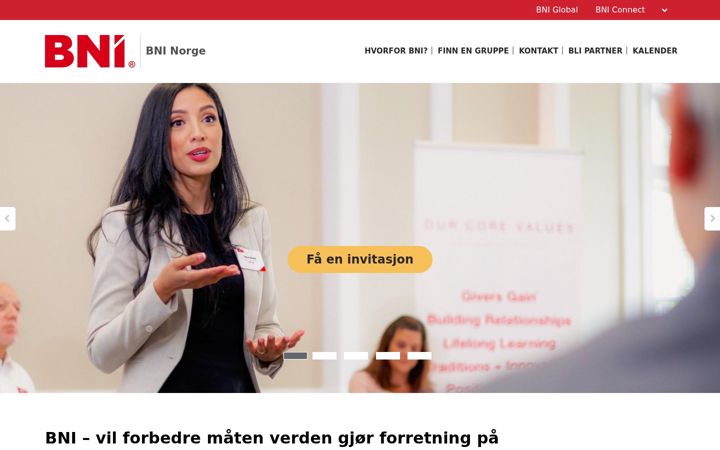 Screenshot of bni.no