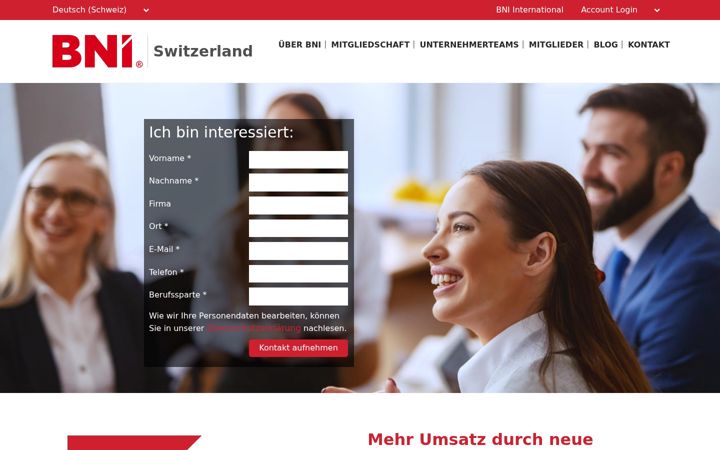 Screenshot of bni.swiss