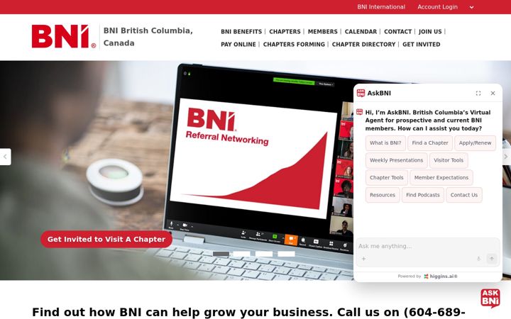 Screenshot of bnibc.ca