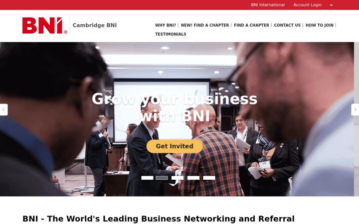 Screenshot of bnicambs.co.uk