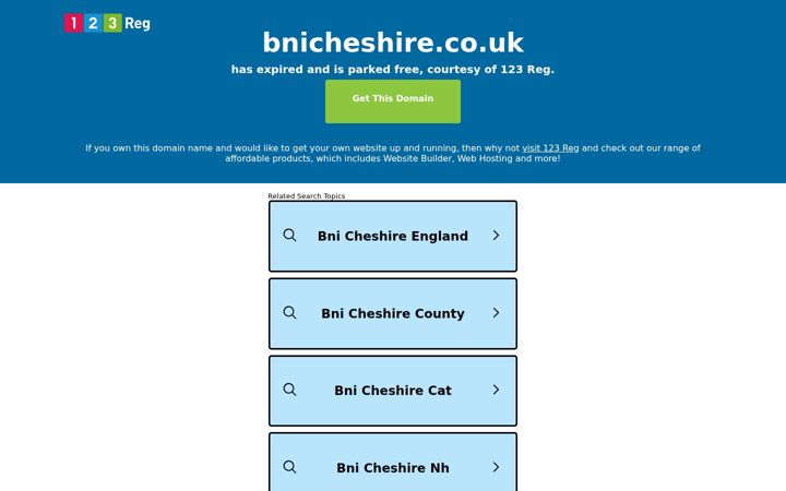 Screenshot of bnicheshire.co.uk