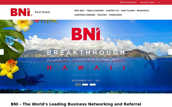 Screenshot of bnieastdubai.ae