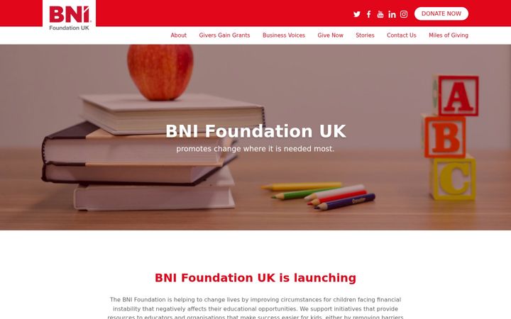 Screenshot of bnifoundation.uk