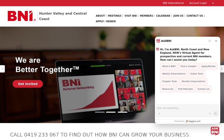 Screenshot of bnihv.com.au