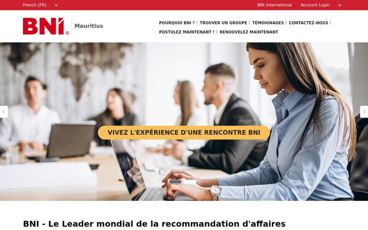 Screenshot of bnimauritius.mu