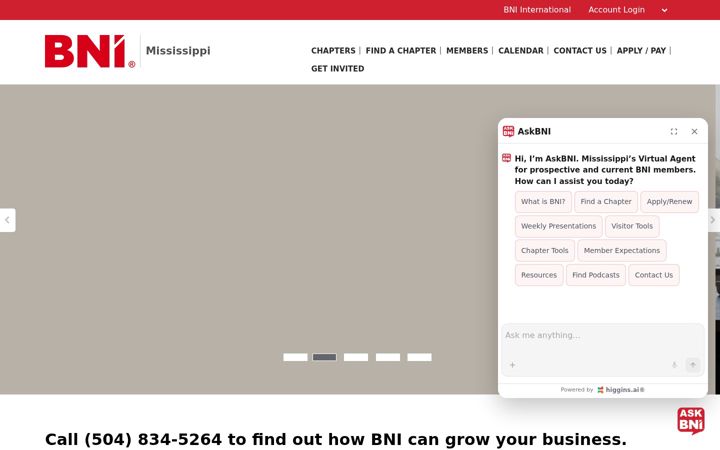Screenshot of bnimississippi.com