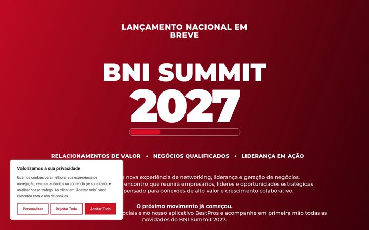 Screenshot of bnisummit.com.br