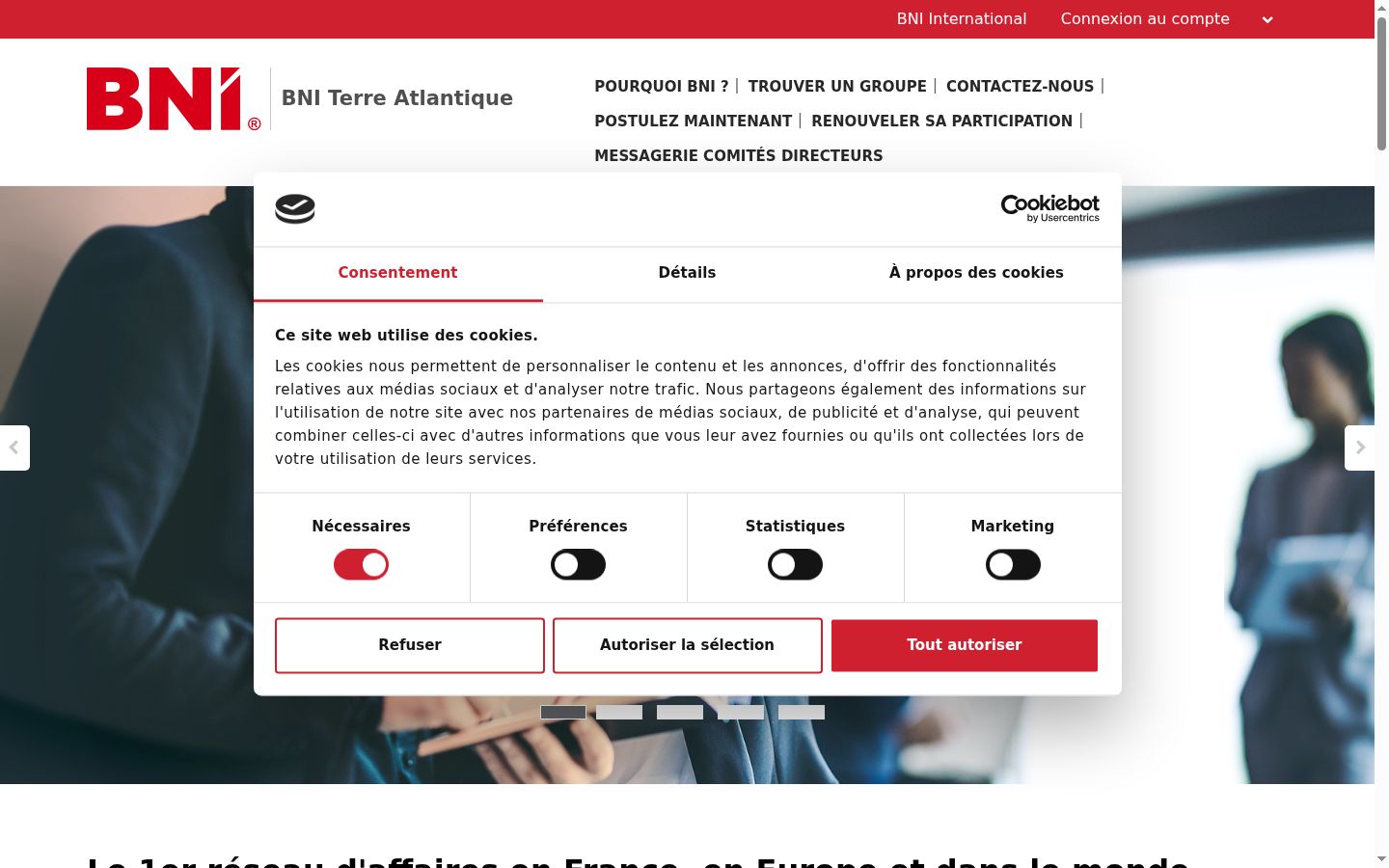 Snímka obrazovky banera súhlasu zobrazeného pred akoukoľvek interakciou
