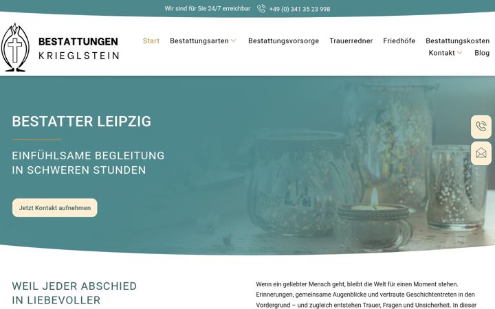 Screenshot of bnkrieglstein.de
