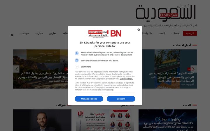 Screenshot of bnksa.com