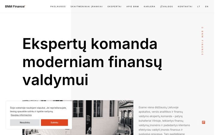 Skærmbillede af bnmfinance.lt