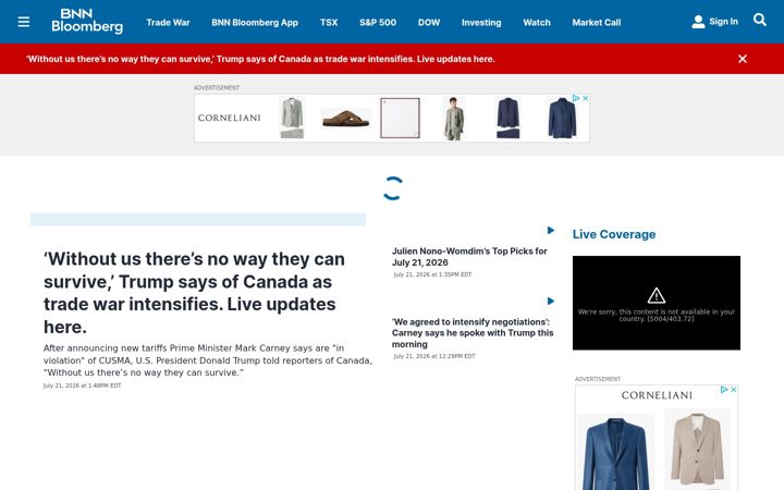 Screenshot of bnn.ca