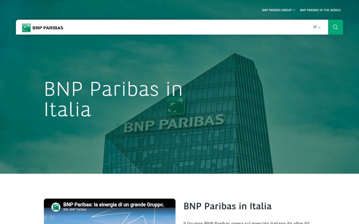 Screenshot of bnpparibas.it