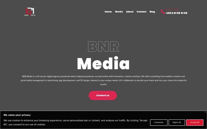 Screenshot of bnrmedia.ma