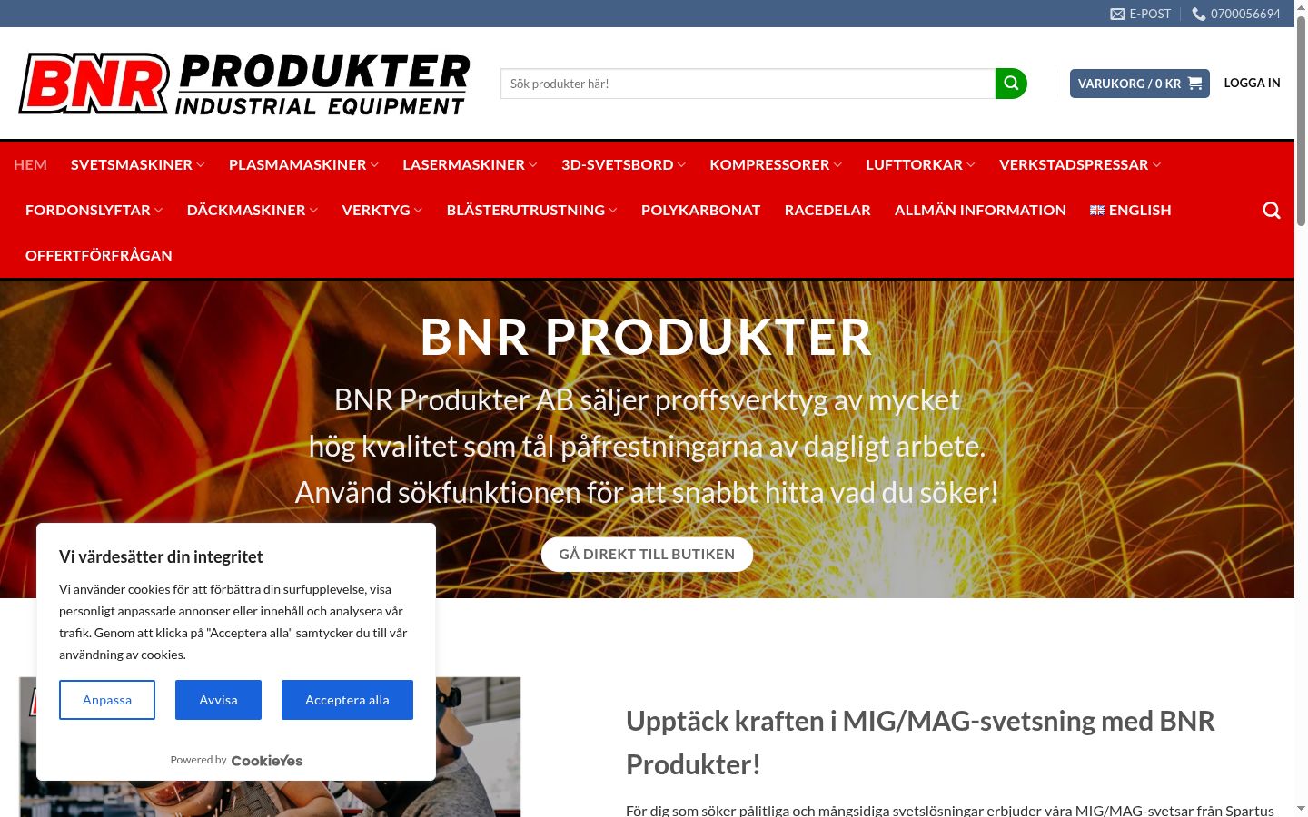 Screenshot des Einwilligungsbanners vor jeglicher Interaktion