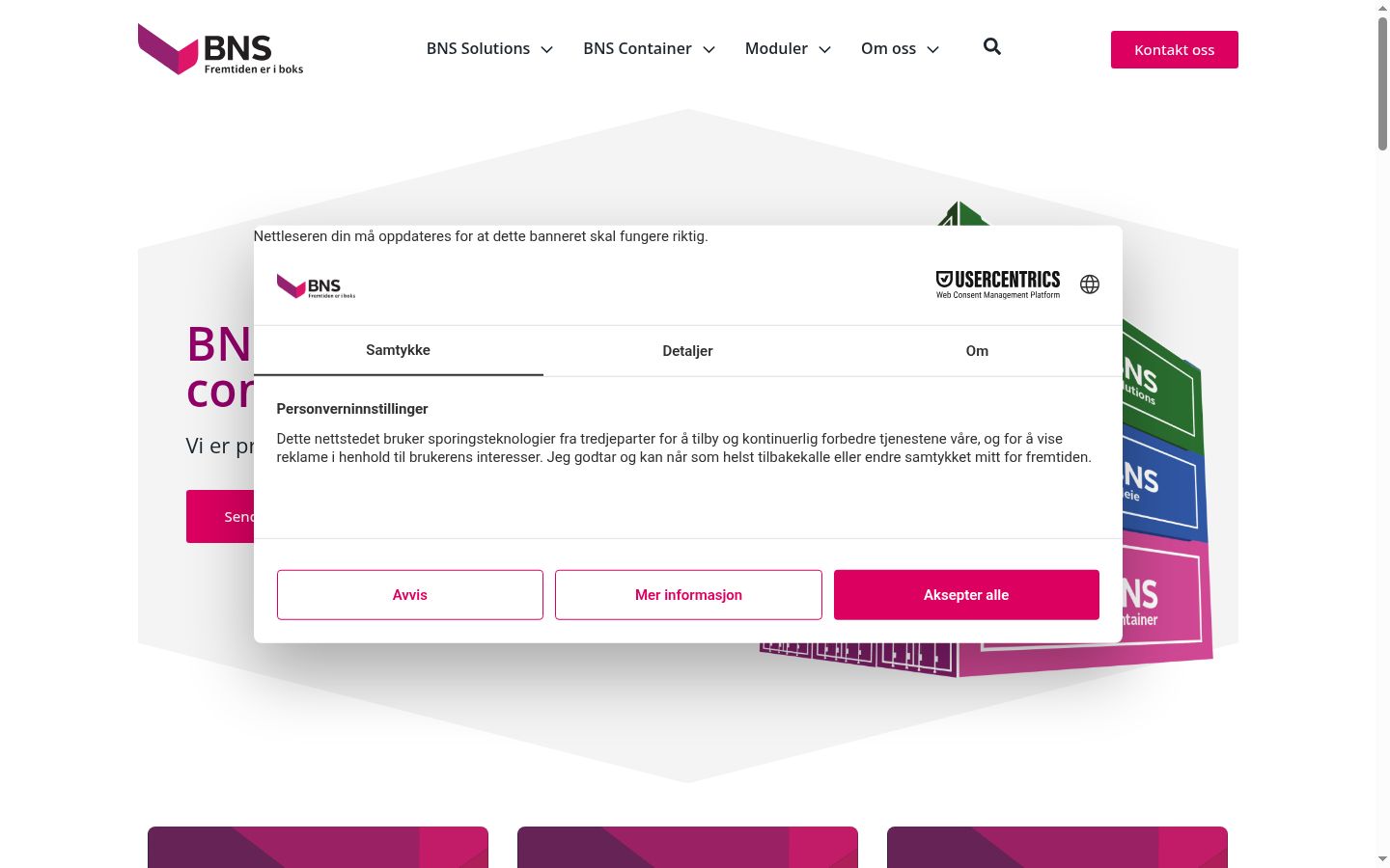 Screenshot van de toestemmingsbanner zoals getoond vóór enige interactie