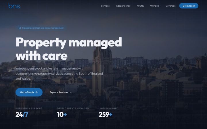 Screenshot of bns.co.uk