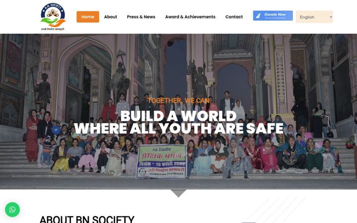 Screenshot ta' bnsocietyjaipur.org.in