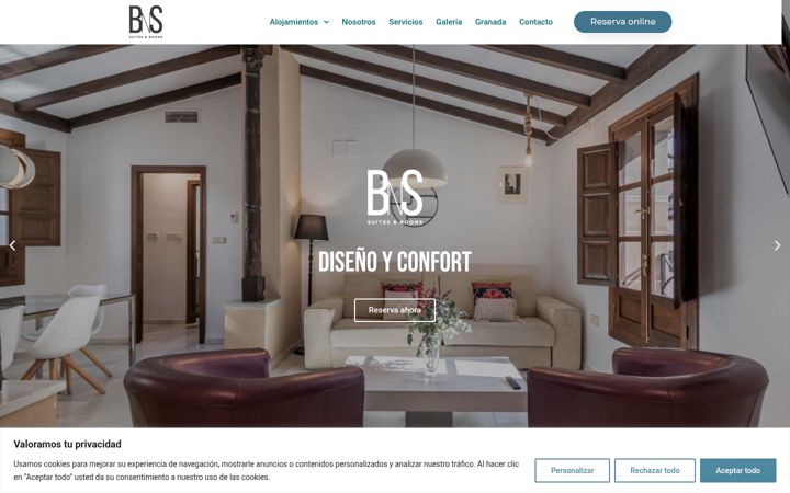 Skärmbild av bnssuites.com