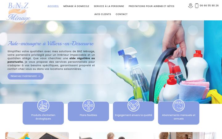 Screenshot of bnz-menage.fr