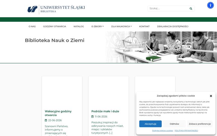 Screenshot of bnz.us.edu.pl