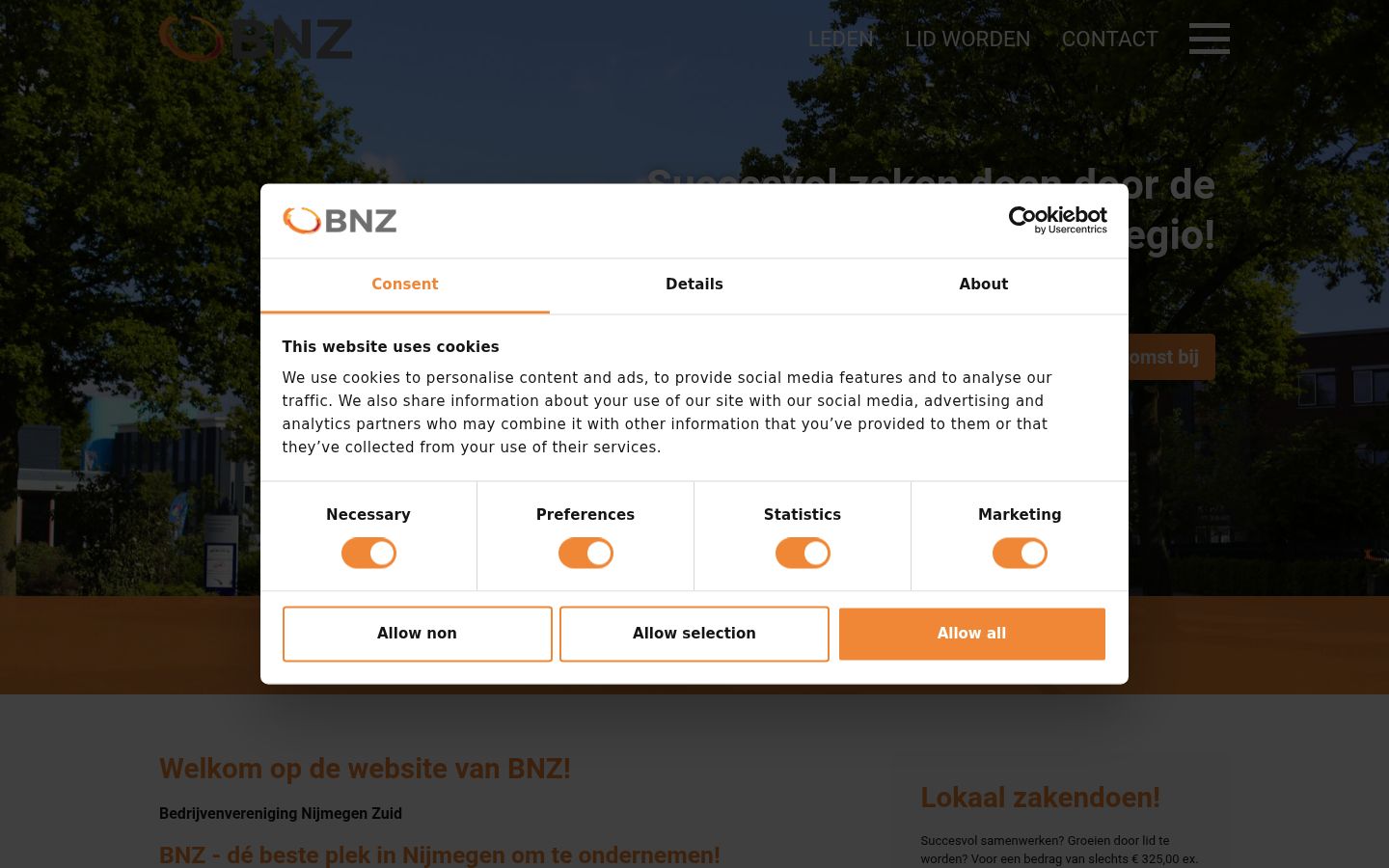 Screenshot tal-banner tal-kunsens muri qabel kwalunkwe interazzjoni
