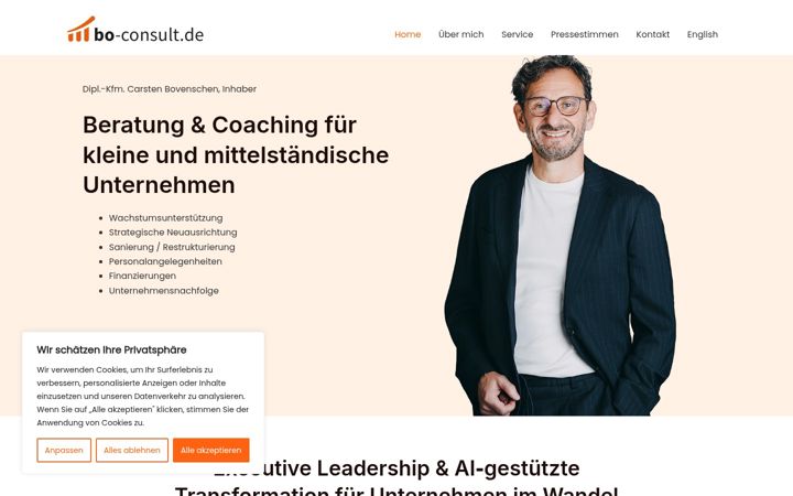 Captură de ecran a bo-consult.de